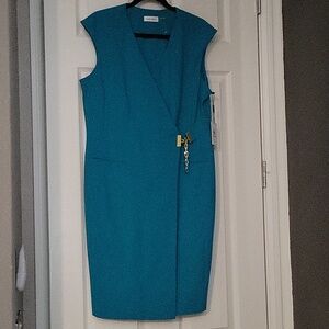 Calvin Klein Teal Midi Dress